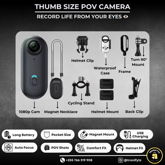 🎥 Thumb Size POV Action Cam